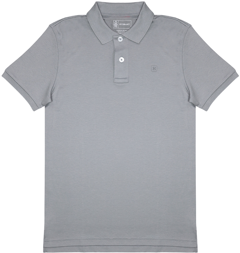 Camisa Polo Hydrant Poliéster PH000011 Cinza - Masculina