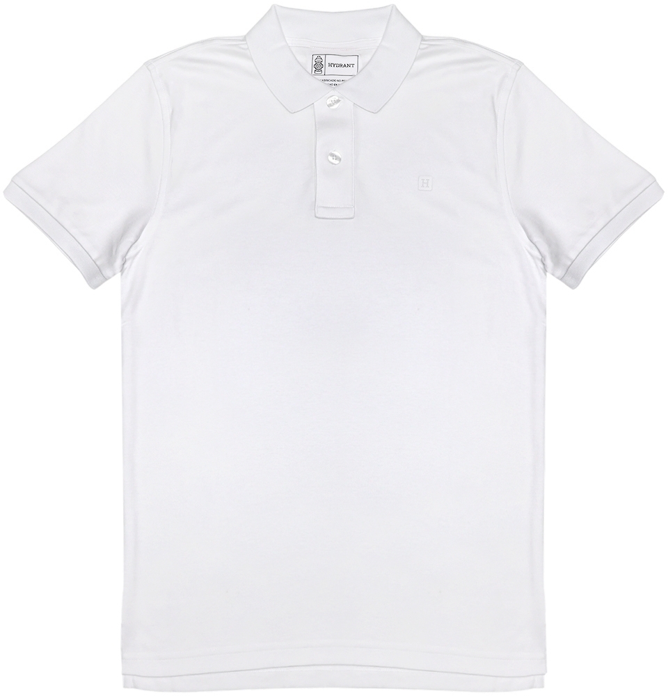 Camisa Polo Hydrant Poliéster PH000011 Branca - Masculina